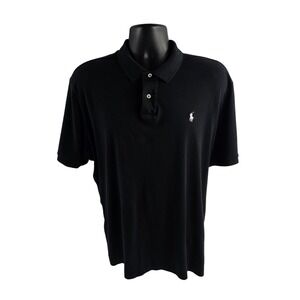 Polo Ralph Lauren XXL Black Pima‎ Soft Touch Short Sleeve Polo Shirt